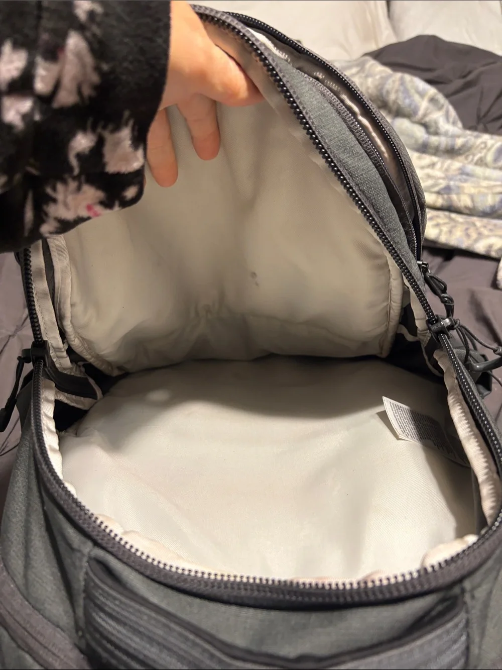 The North Face Black Borealis Backpack with Bungee Cord Front - Picture 7 of 8